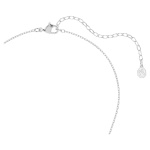 Hyperbola pendant Round cut, White, Rhodium plated
